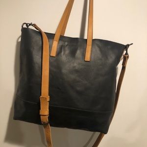 Able Local + Global Leather Crossbody Tote